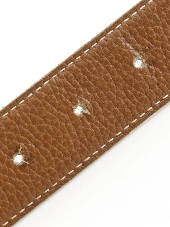 HERMES H belt 85 belt reversible Black / Brown Calfskin unisex main image 5